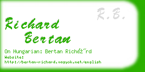 richard bertan business card